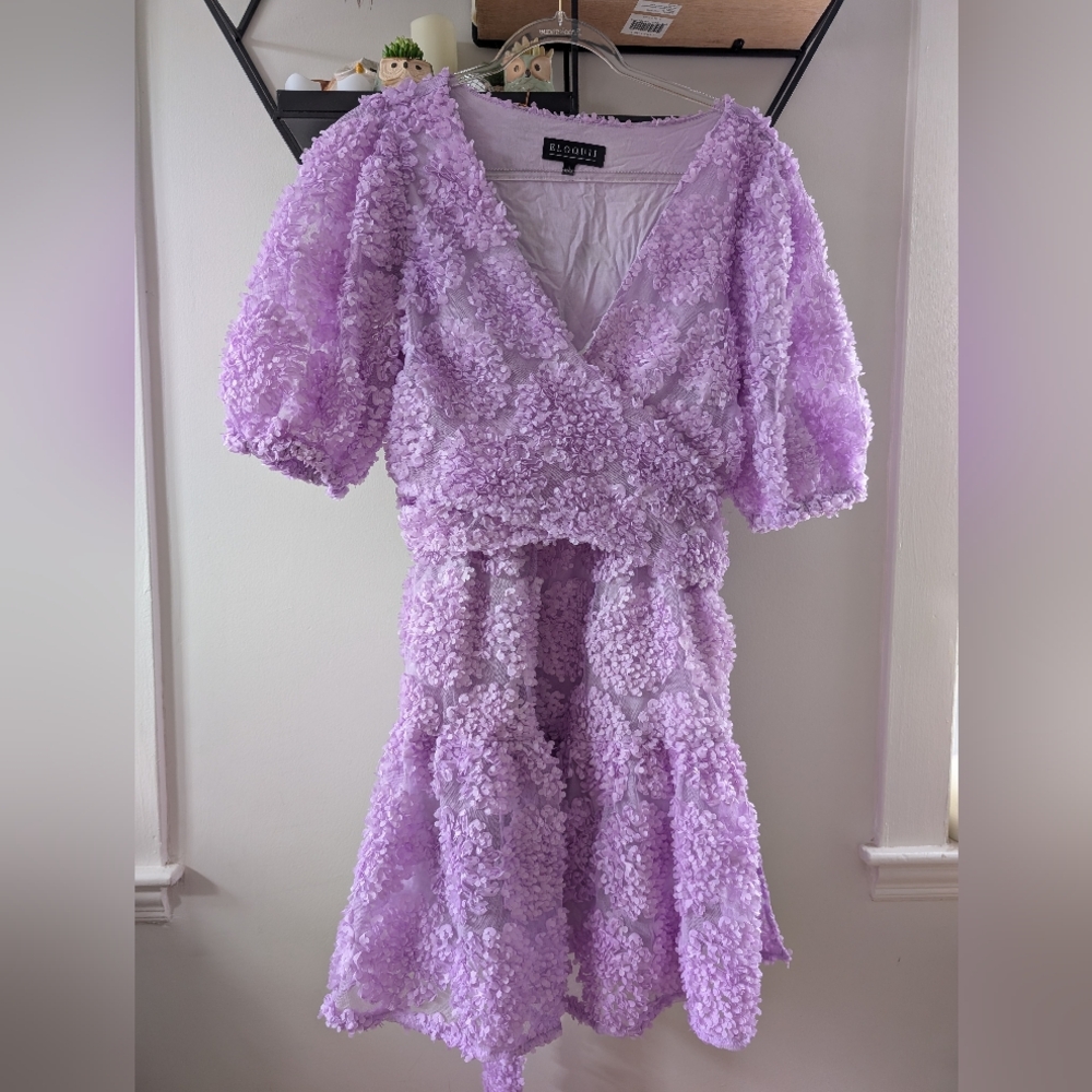 Eloquii Lavender Textured Dress